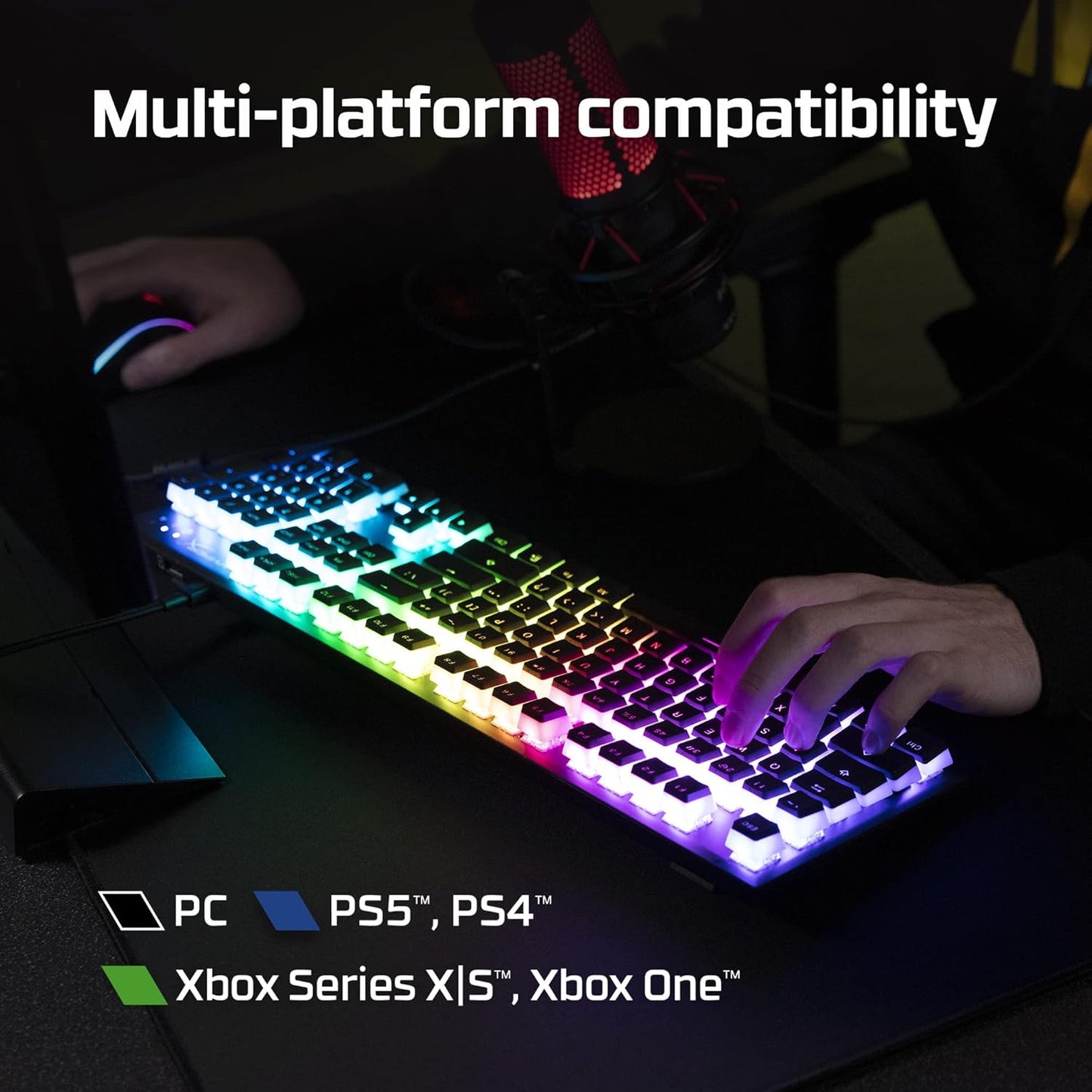Alloy Origins 60 - Mechanical Gaming Keyboard, Ultra Compact 60% Form Factor, Double Shot PBT Keycaps, RGB LED Backlit, NGENUITY Software Compatible - Linear Red Switch,Black