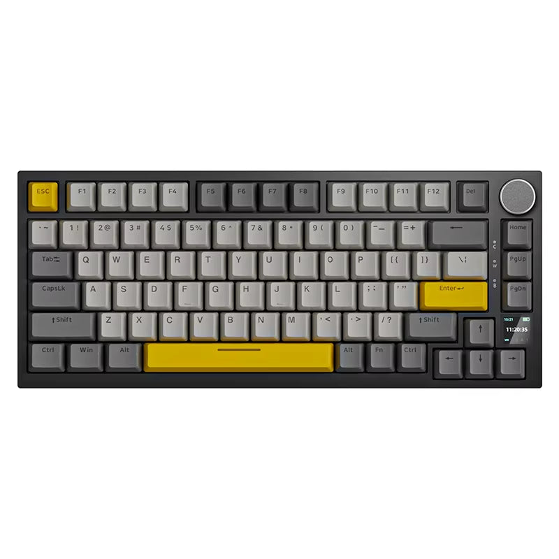 AK820 Pro Gaming Mechanical Keyboard 75% Bluetooth/ Wireless Customized Gamer Keyboard with TFT Color Screen Knob for PC